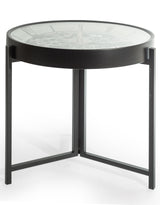 Industrial Iron Moving Gears Clock Side Table - FCM13
