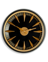 Black & Antique Gold California Wall Clock - FCM14