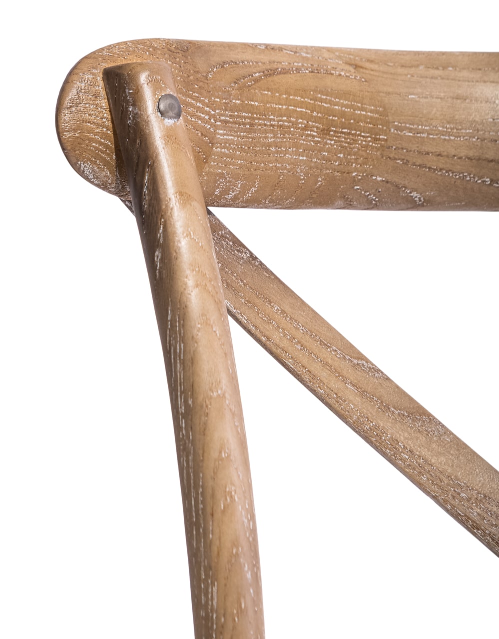 Reclaimed Dark Elm Cross-Back Dining Chair - BWC10