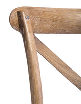 Reclaimed Dark Elm Cross-Back Dining Chair - BWC10