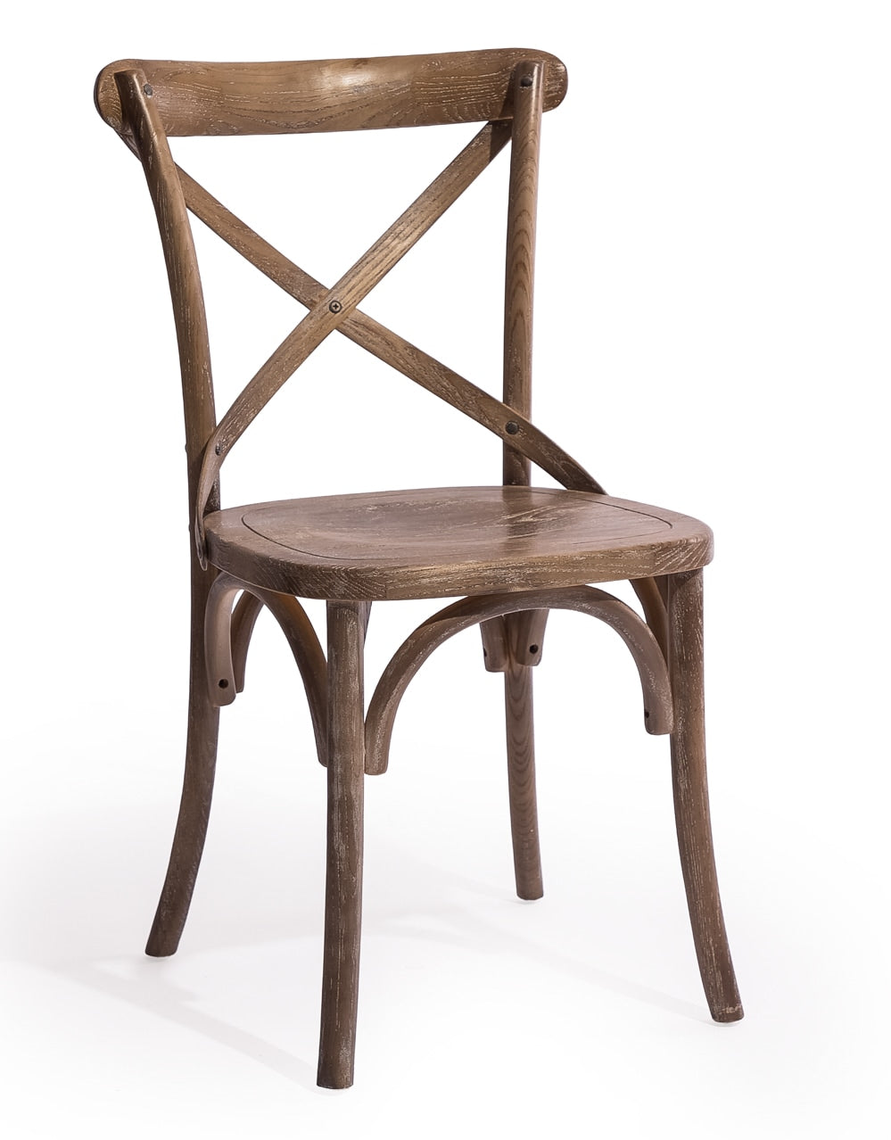 Reclaimed Dark Elm Cross-Back Dining Chair - BWC10
