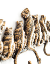 Bronze Coloured Cast Iron Cats Coat Hooks (to be bought in qtys of 2) - STM82