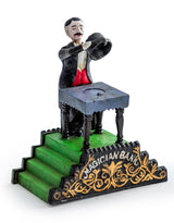 Cast Iron Magician Coin Bank - STM83