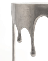 Raw Nickel "Dali" Drip Oval Aluminium Console Table - DRP20