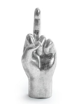 Silver Middle Finger Hand Figure - FL123