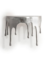 Raw Nickel "Dali" Drip Small Oval Aluminium Wall Shelf - DRP22