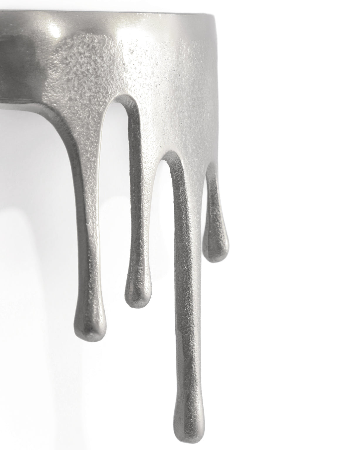 Raw Nickel "Dali" Drip Small Oval Aluminium Wall Shelf - DRP22