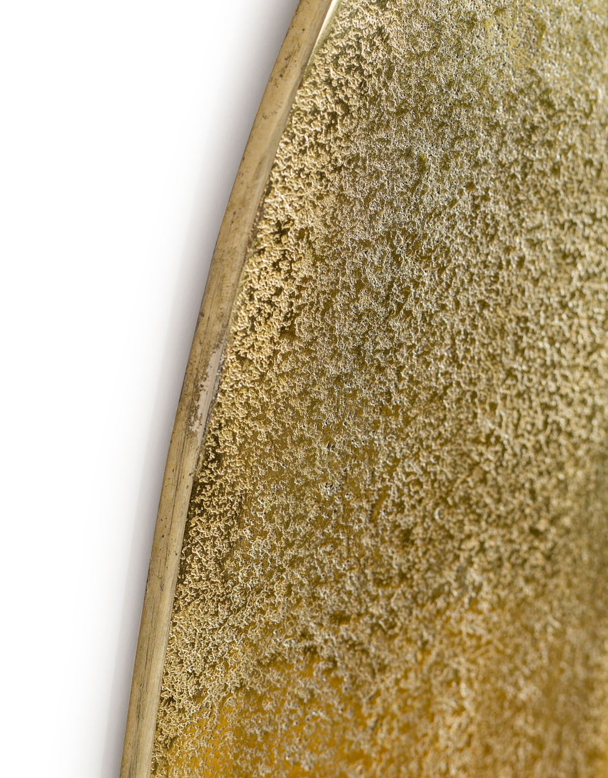 Large Round Champagne Gold Aluminium Wall Mirror - DRP23