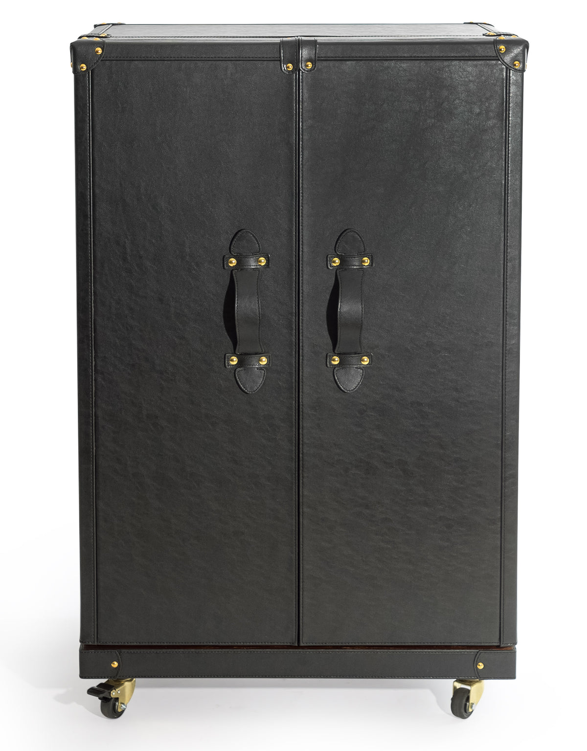 Soho Steamer Large Leather Two-Door Wine / Bar Cabinet - SBC12