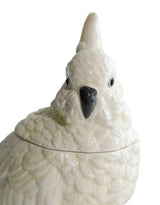 White Ceramic Parrot Storage Jar/Vase - CRT112