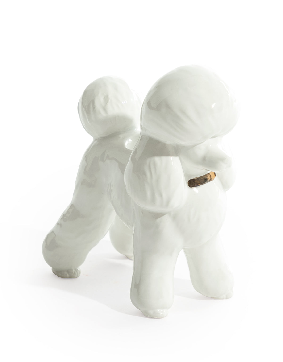 White Poodle Ceramic Candle Holder (to be bought in qtys of 4) - CRT119