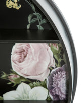Large Black Floral Metal Wall Unit with Shelves - CRT121