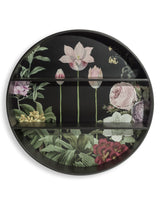 Large Black Floral Metal Wall Unit with Shelves - CRT121