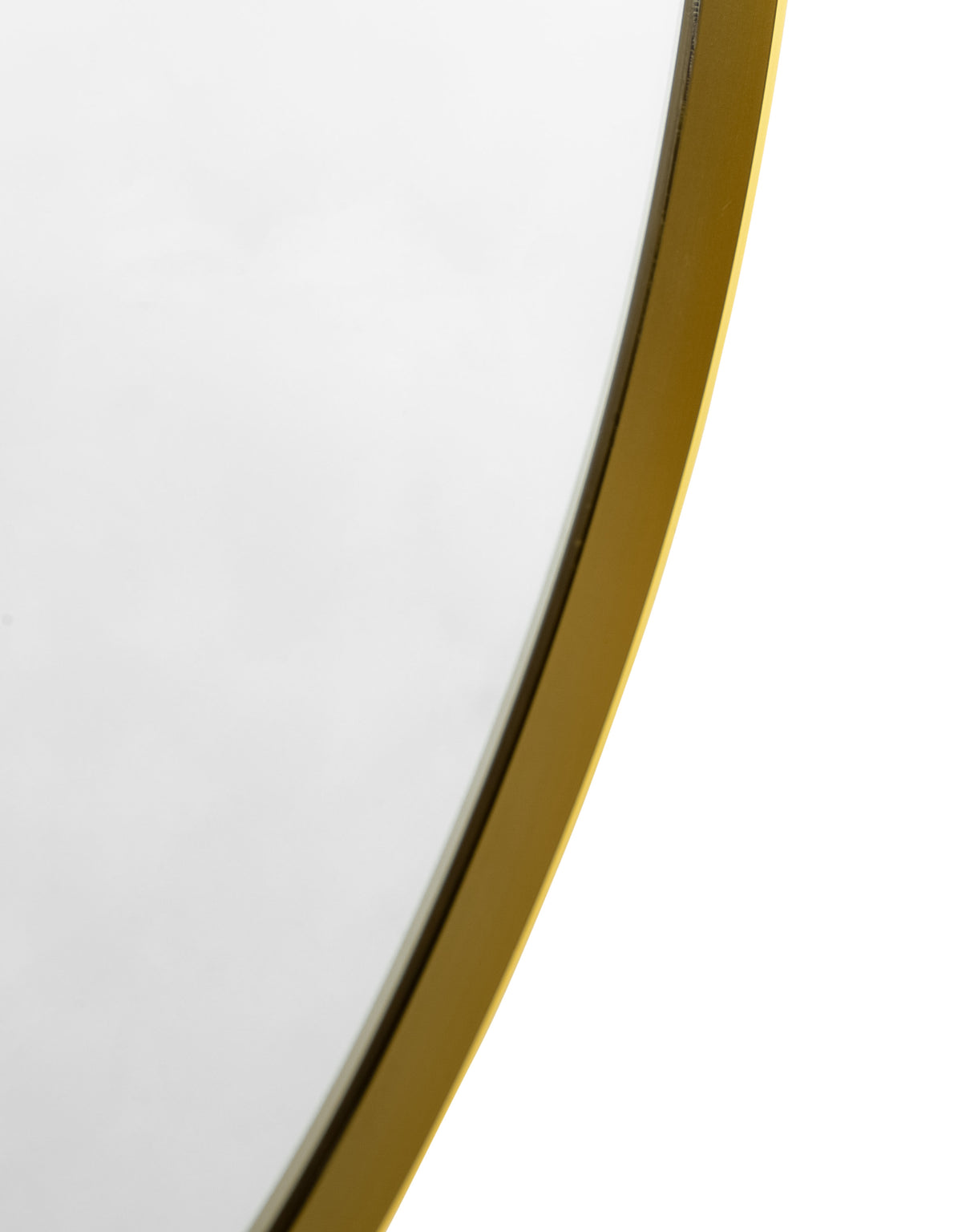 Extra Large Round Gold Metal Flare-Framed Broadway Wall Mirror - M411
