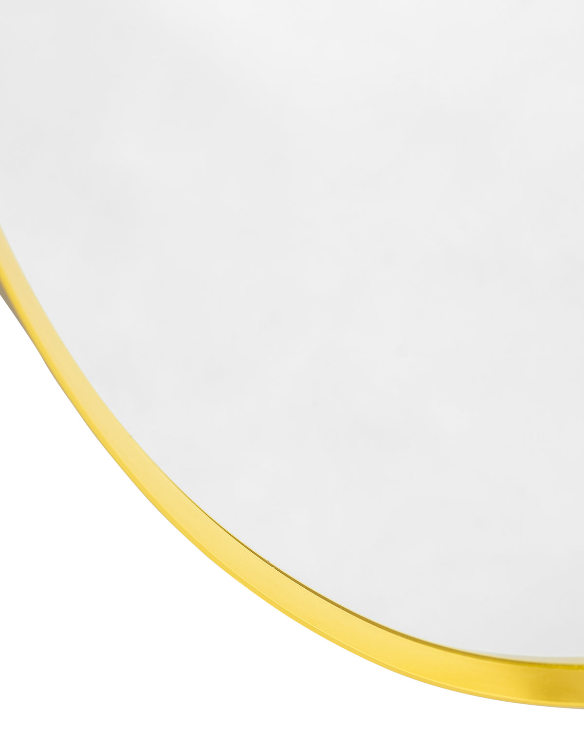 Large Oval Gold Metal Flare-Framed Broadway Wall Mirror - M412
