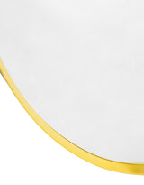 Large Oval Gold Metal Flare-Framed Broadway Wall Mirror - M412