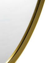 Extra Large Oval Gold Metal Flare-Framed Broadway Wall Mirror - M413