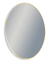 Extra Large Oval Gold Metal Flare-Framed Broadway Wall Mirror - M413