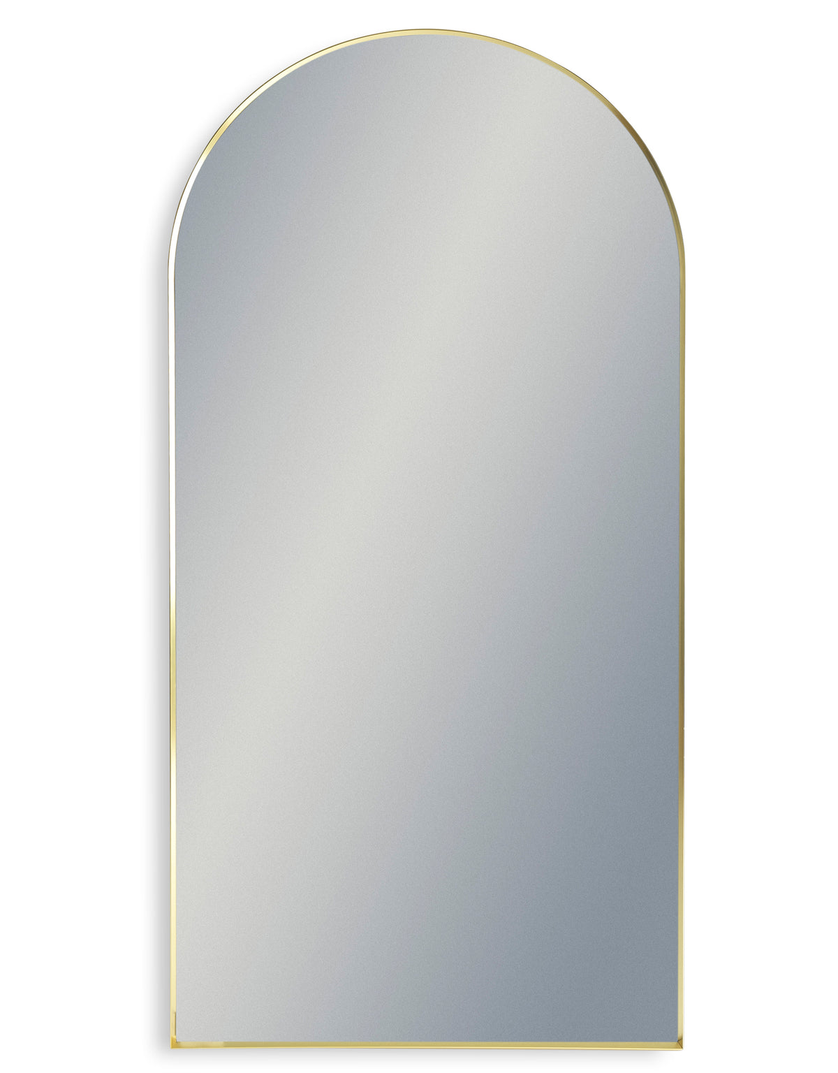 Extra Large Arch Gold Metal Flare-Framed Broadway Wall Mirror - M414