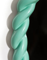 Mint Green Rope-Effect Oval Wall Mirror - CRM11