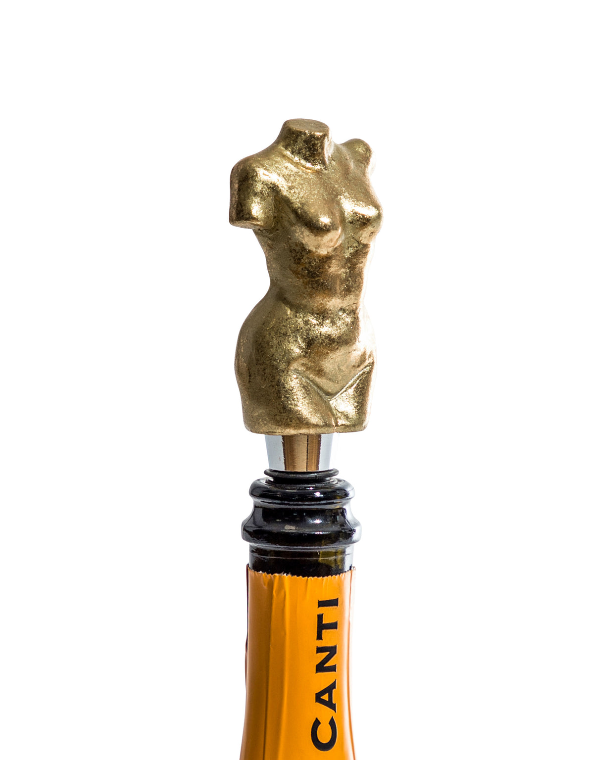 Antique Gold Female Torso Bottle Stopper (to be bought in qtys of 8) - TPR105