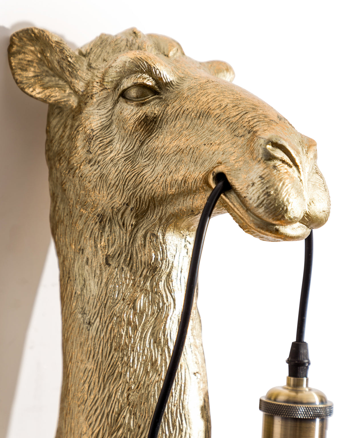 Antique Gold Camel Head Wall Lamp - TPR108