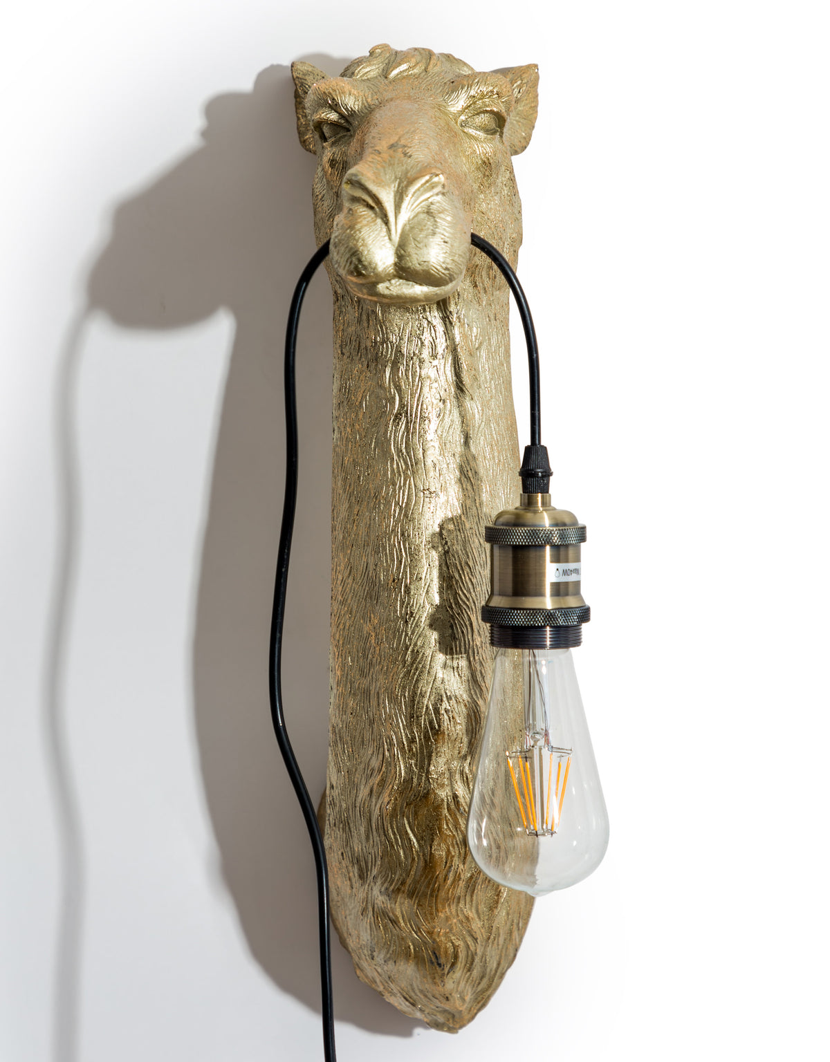 Antique Gold Camel Head Wall Lamp - TPR108