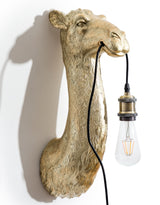 Antique Gold Camel Head Wall Lamp - TPR108