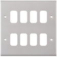 Selectric 7M-Pro GRID360 Satin Chrome 8 Gang Faceplate