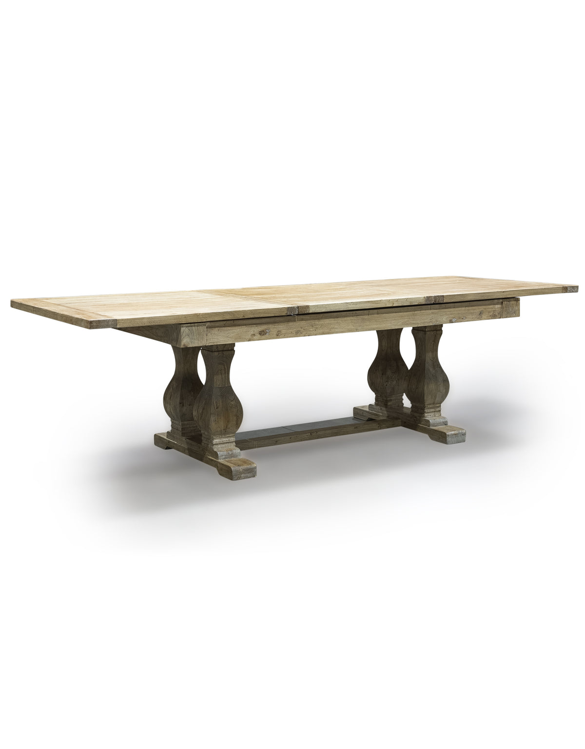 Reclaimed Dark Elm Extending Dining Table - BRT5