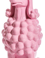 Sitting Pink Poodle Side Table w/ Glass Top - DVM51