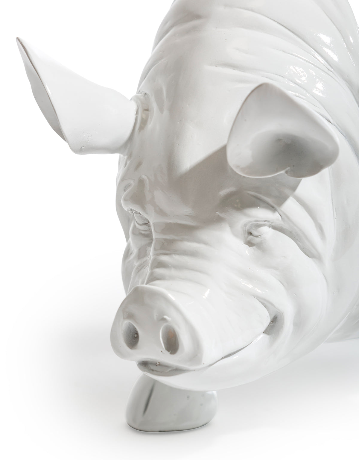 Extra Large Bright White Pig Planter - DVM57