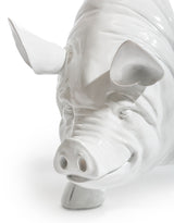 Extra Large Bright White Pig Planter - DVM57