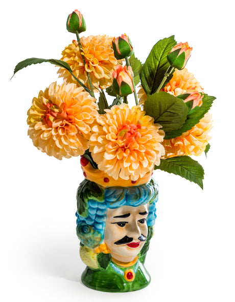 Sicilian King Moor Head Ceramic Storage Pot (to be bought in qtys of 4) - BD179