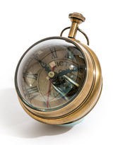 Antiqued Brass Magnified Table Clock - FMH36