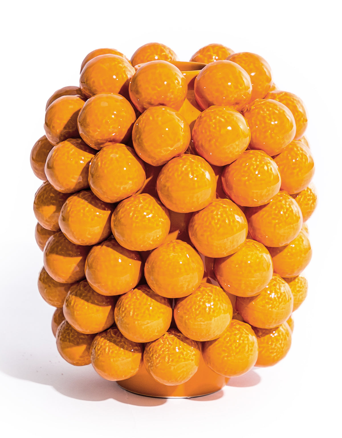 Ceramic Extra Large Multi Orange Vase - JFC17