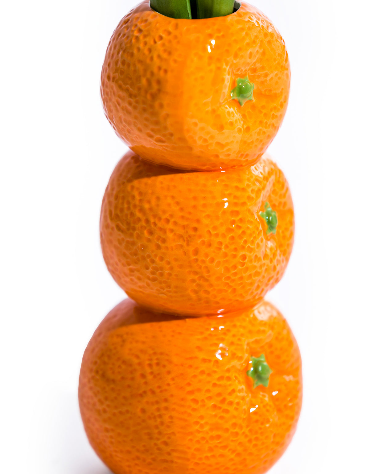 Ceramic Orange Stack Stem Vase (to be bought in qtys of 2) - JFC19