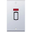 Selectric 7M-Pro Polished Chrome 2 Gang 45A DP Switch with Neon and Black Insert