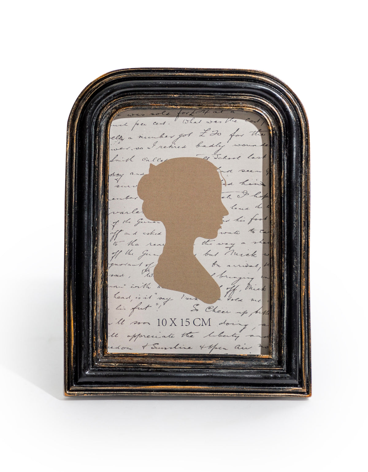 Antiqued Ribbed Black 4x6" Photo Frame - MK120