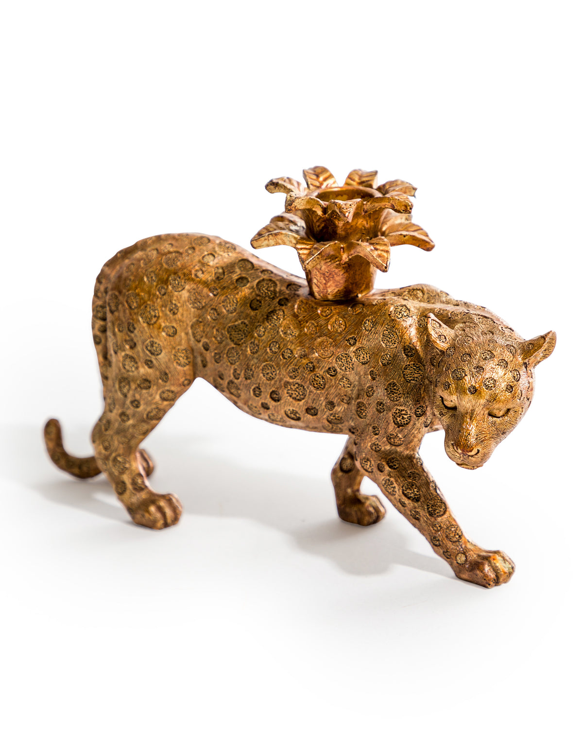 Prowling Leopard Candle Holder - MK122