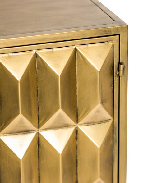 Industrial Gold "Fitzgerald" 3 Door Large Metal Sideboard - GMF10