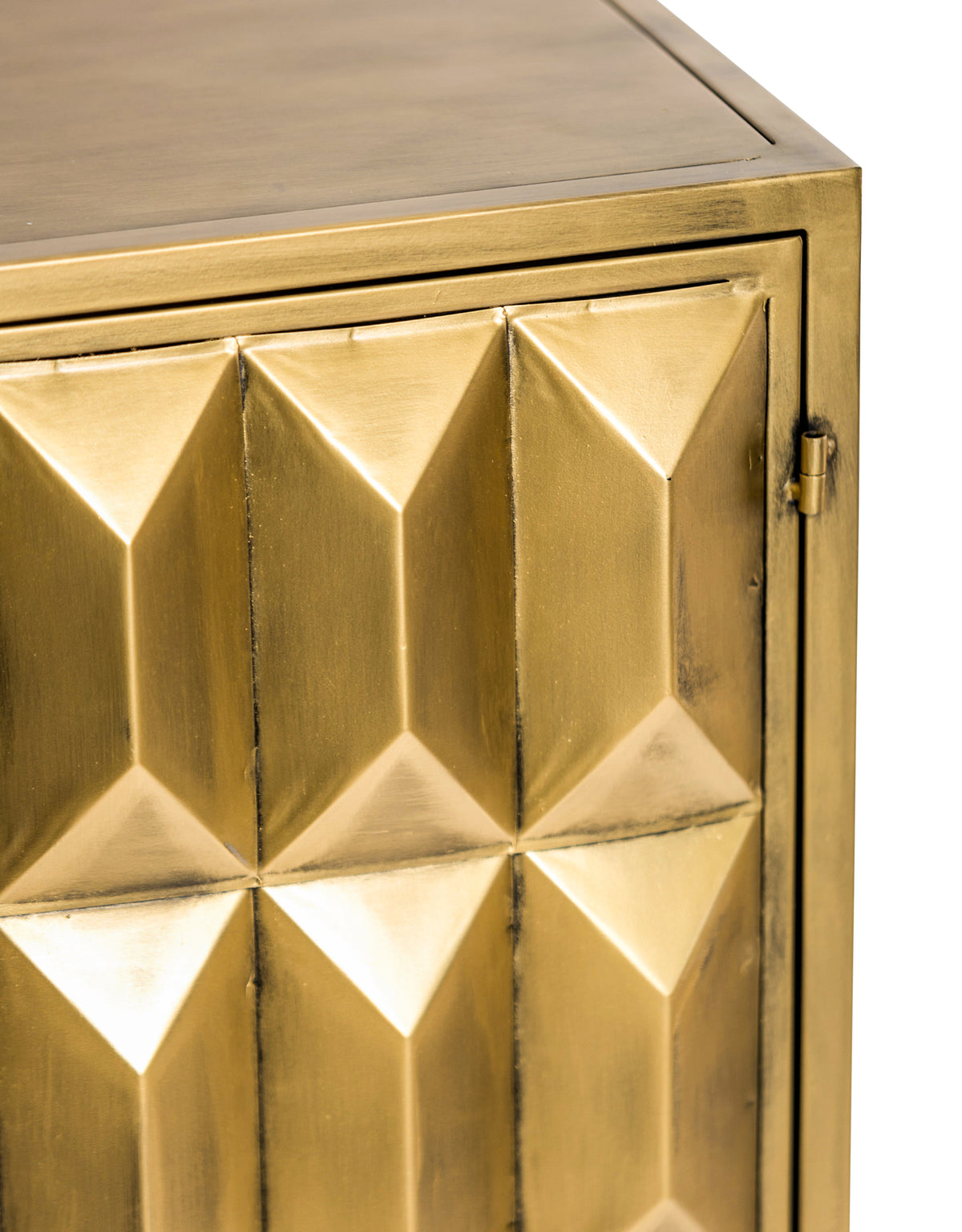 Industrial Gold "Fitzgerald" 3 Door Large Metal Sideboard - GMF10