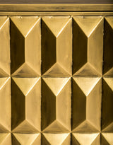 Industrial Gold "Fitzgerald" 3 Door Large Metal Sideboard - GMF10