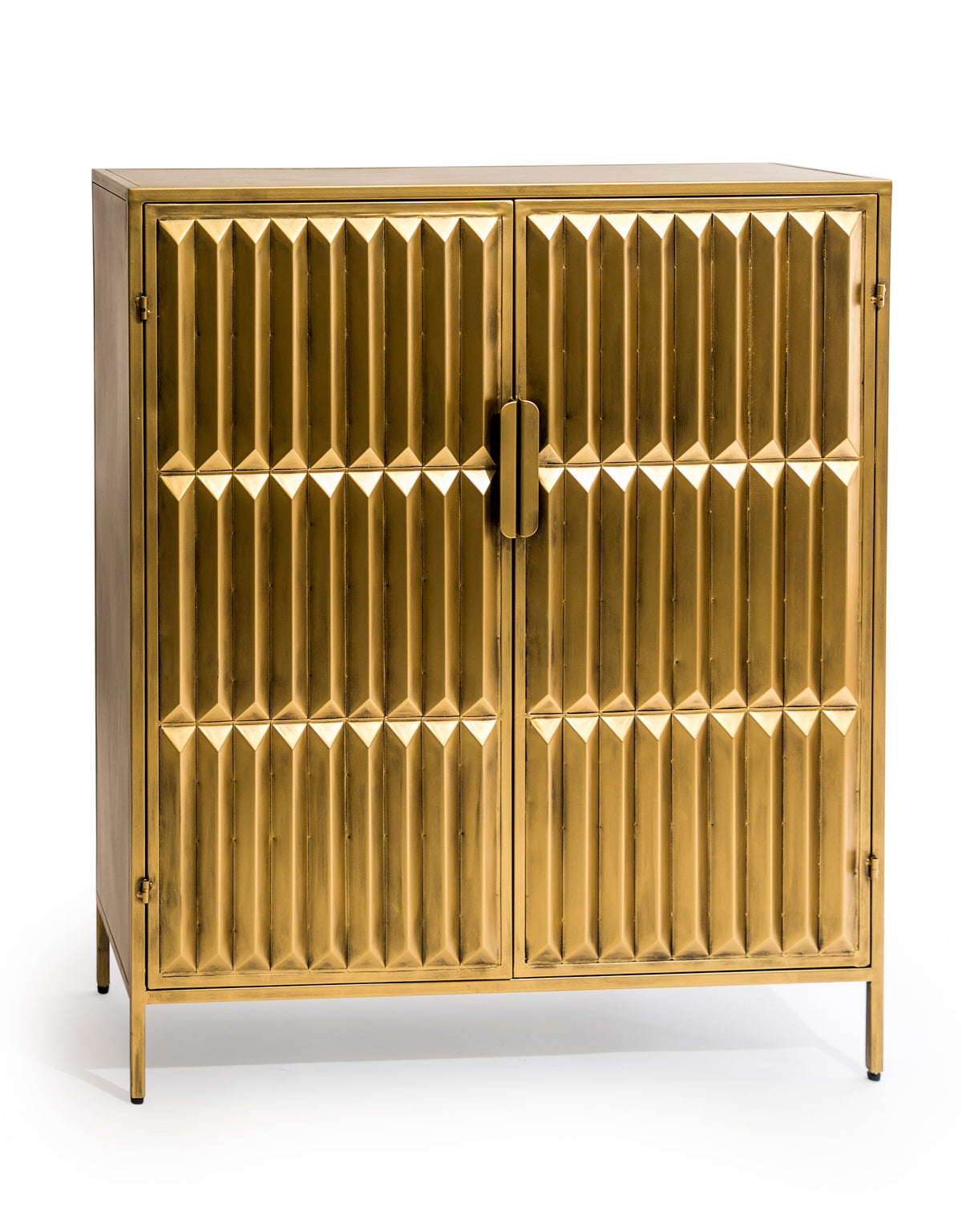 Industrial Gold "Fitzgerald" 2 Door Metal Side Cabinet - GMF11