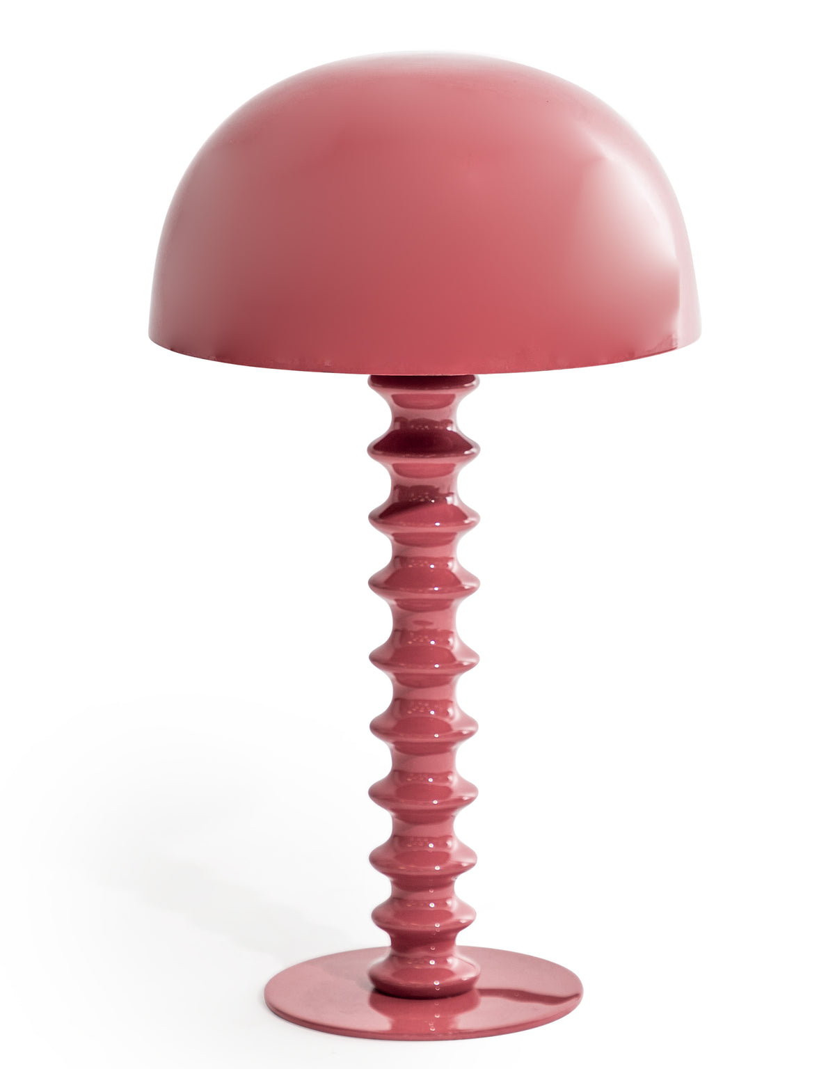 Terracotta Pink Large Ribbed Table Lamp - RTL11