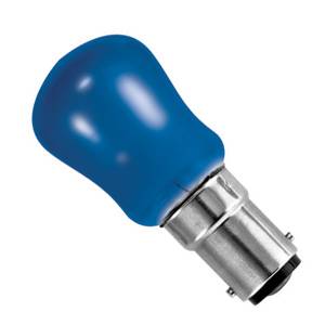 Pygmy 15w 240v Ba15d/SBC Crompton Blue Light Bulb