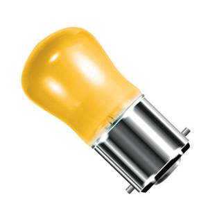 Crompton PY15BC-A-CR - 250v 15w Ba22d 29X59mm Amber