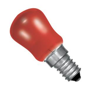 Crompton PY15SES-R-CR - 250v 15w E14 29X66mm Red