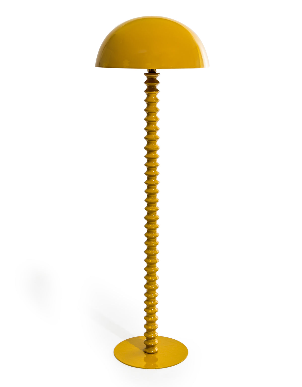 Mustard Yellow Ribbed Floor Lamp - RTL14