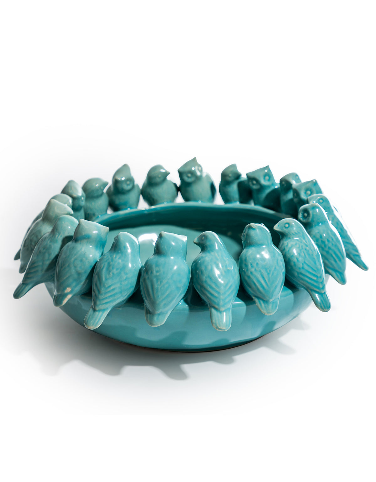 Blue Ceramic Flock of Birds Bowl - NCP13